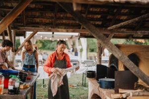 Péter a kemence mellett